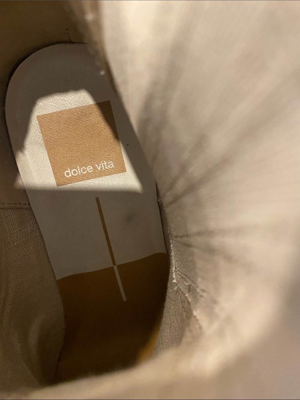 Dolce Vita Beige Suede Platform Ankle Booties - Picture 2 of 11